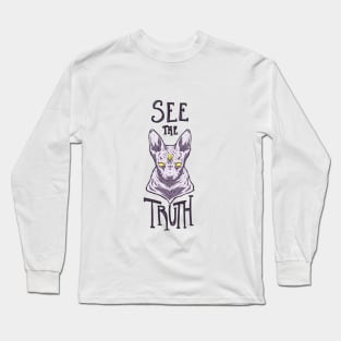 See the Truth Sphynx cat Long Sleeve T-Shirt